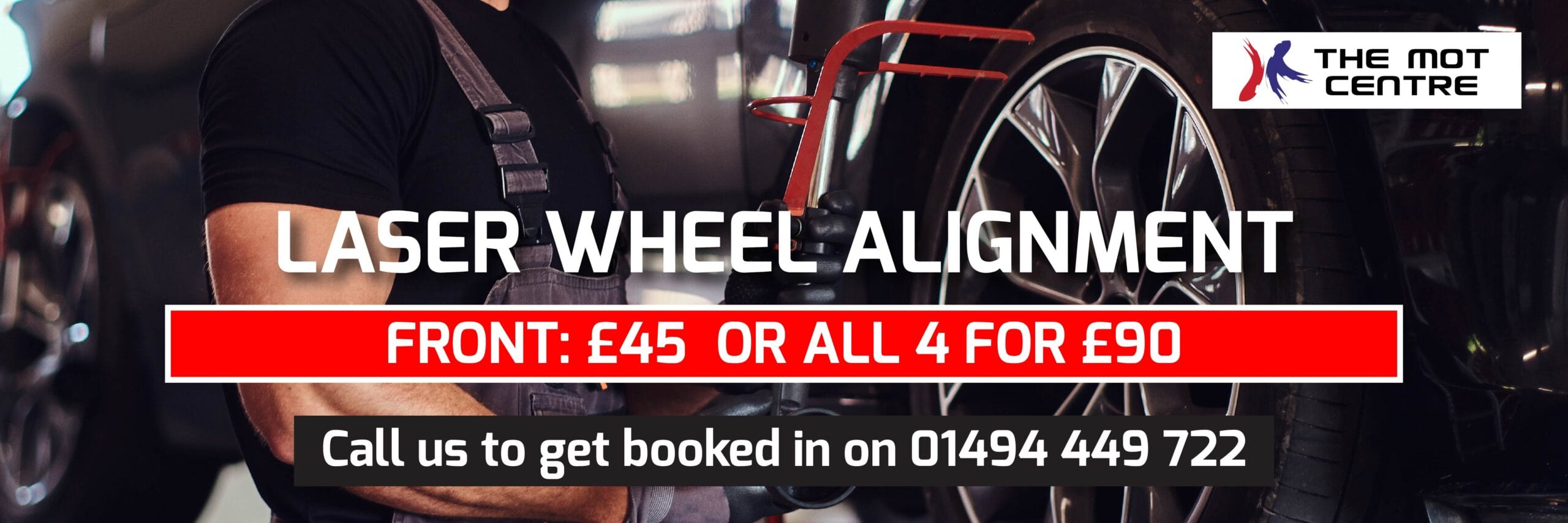 laser wheel alignment £45 banner-05-01 FRONT: £45 OR ALL 4 FOR £90, Laser Wheel Alignment, The MOT Centre